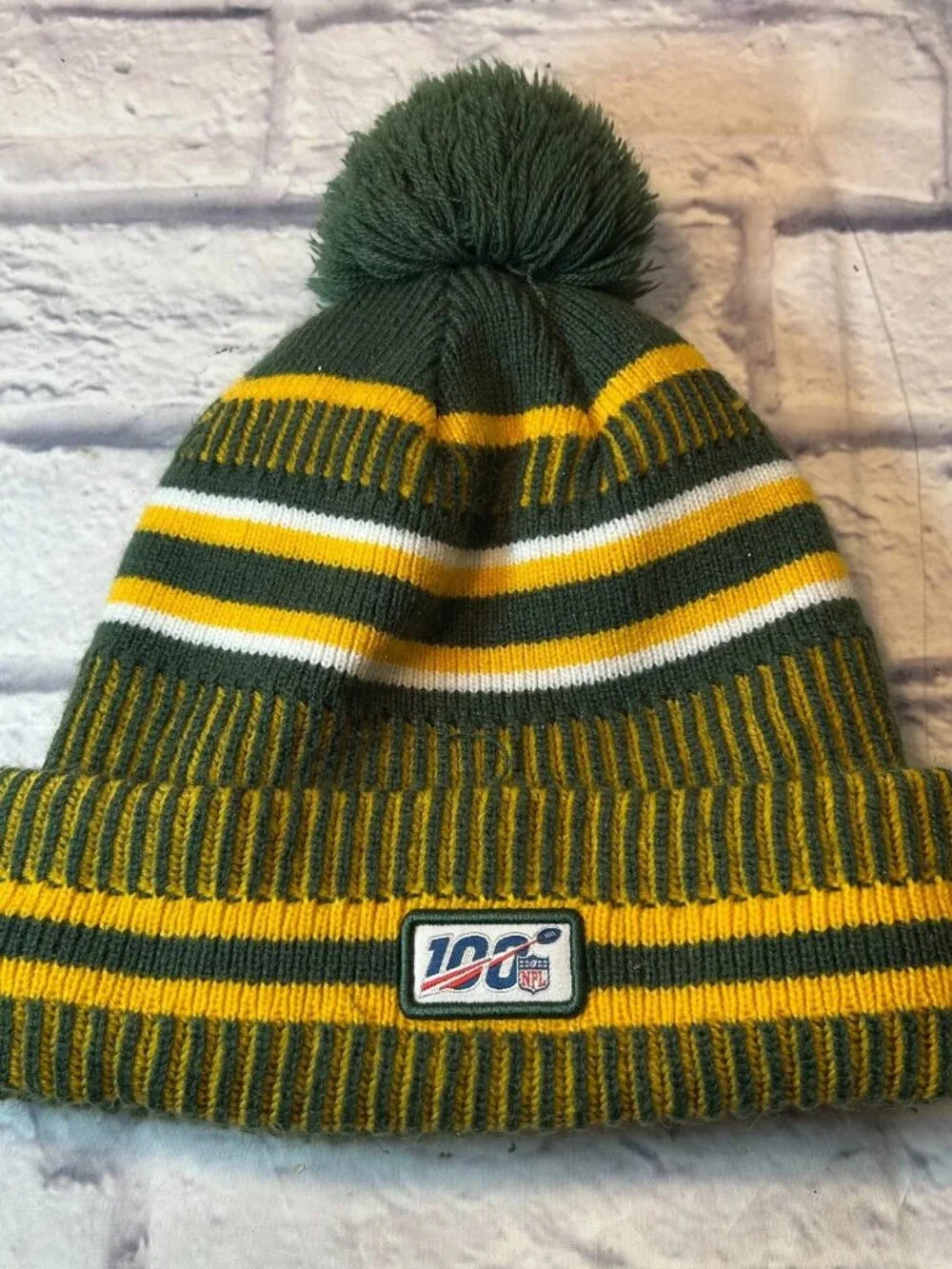 New Era Beanie Hat Unisex Green Bay Packers NFL 100th Anniversary Fleece‎ Lined